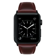Luxus-Echtlederarmband - Braun - Geeignet f&uuml;r Apple Watch 38mm / 40mm / 41mm / 42mm