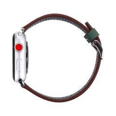 Dot Pattern Lederarmband - Dunkelgr&uuml;n - Geeignet f&uuml;r Apple Watch 38mm / 40mm / 41mm / 42mm