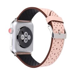 Dot Pattern Lederarmband - Rosa - Geeignet f&uuml;r Apple Watch 38mm / 40mm / 41mm / 42mm