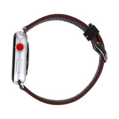 Dot Pattern Lederarmband - Schwarz - Geeignet f&uuml;r Apple Watch 44mm / 45mm / 46mm / 49mm