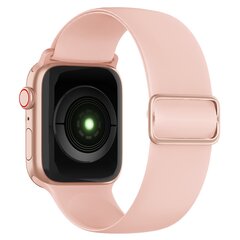 Elastisches Solo Loop Armband - Rosa - Geeignet f&uuml;r Apple Watch 44mm / 45mm / 46mm / 49mm