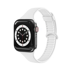 TPU Slim Fit Armband - Wei&szlig; - Geeignet f&uuml;r Apple Watch 38mm / 40mm / 41mm / 42mm