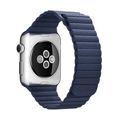 PU Leder Loop Armband - Blau - Geeignet f&uuml;r Apple Watch 38mm / 40mm / 41mm / 42mm