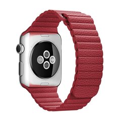 PU Leder Loop Armband - Rot - Geeignet f&uuml;r Apple Watch 38mm / 40mm / 41mm / 42mm