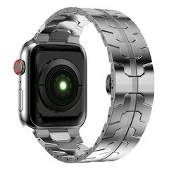 Stahlgliederarmband - Silber - Geeignet f&uuml;r Apple Watch 44mm / 45mm / 46mm / 49mm