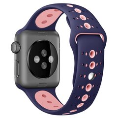 Sportarmband in Kombi-Farben - Lila + Rosa - Geeignet f&uuml;r Apple Watch 44mm / 45mm / 46mm / 49mm
