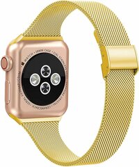 Milanaise Slim Fit Armband - Gold - Geeignet f&uuml;r Apple Watch 44mm / 45mm / 46mm / 49mm