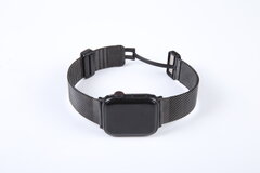 Milanaise-Armband mit faltbarem Magnetverschluss - Schwarz - Passend f&uuml;r Apple Watch 44mm / 45mm / 46mm / 49mm