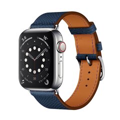 Lederarmband - Dunkelblau - Geeignet f&uuml;r Apple Watch 38mm / 40mm / 41mm / 42mm
