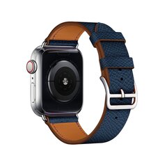 Lederarmband - Dunkelblau - Geeignet f&uuml;r Apple Watch 38mm / 40mm / 41mm / 42mm