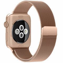 Milanaise Edelstahlband - Champagner Gold - Geeignet f&uuml;r Apple Watch 38mm / 40mm / 41mm / 42mm