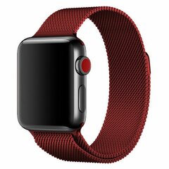 Milanaise-Edelstahlarmband - Rot - Geeignet f&uuml;r Apple Watch 38mm / 40mm / 41mm / 42mm