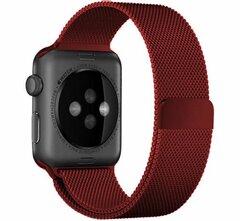 Milanaise-Edelstahlarmband - Rot - Geeignet f&uuml;r Apple Watch 38mm / 40mm / 41mm / 42mm