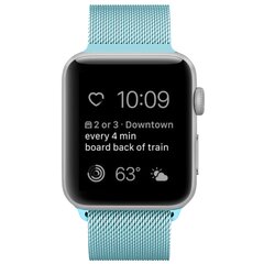 Milanaise-Edelstahlarmband - Hellblau - Geeignet f&uuml;r Apple Watch 38mm / 40mm / 41mm / 42mm