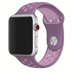Sportarmband - Gr&ouml;&szlig;e: S/M - Lila + Pink - Geeignet f&uuml;r Apple Watch 38mm / 40mm / 41mm / 42mm