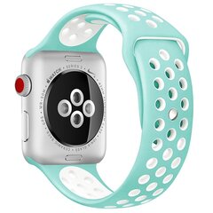 Sportarmband - Gr&ouml;&szlig;e: M/L - Wei&szlig; + Gr&uuml;n - Geeignet f&uuml;r Apple Watch 38mm / 40mm / 41mm / 42mm