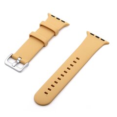 Gummi-Sportarmband mit Schnalle - Beige - Geeignet f&uuml;r Apple Watch 38mm / 40mm / 41mm / 42mm