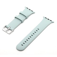 Kautschuk-Sportarmband mit Schnalle - Grau-Blau - Geeignet f&uuml;r Apple Watch 44mm / 45mm / 46mm / 49mm