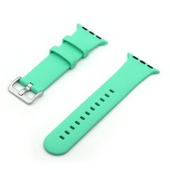 Gummi-Sportarmband mit Schnalle - Mintgr&uuml;n - Geeignet f&uuml;r Apple Watch 44mm / 45mm / 46mm / 49mm