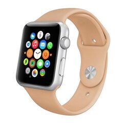 Gummi-Sportband - Beige - Geeignet f&uuml;r Apple Watch 44mm / 45mm / 46mm / 49mm