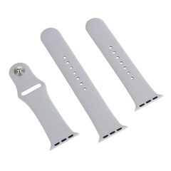 Gummi-Sportband - Grau - Geeignet f&uuml;r Apple Watch 44mm / 45mm / 46mm / 49mm