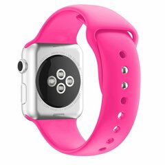 Silikon-Sportband - Rosa - Doppeldruckknopf-Verschluss - Geeignet f&uuml;r Apple Watch 44mm / 45mm / 46mm / 49mm