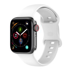 Silikon-Sportband - Wei&szlig; - Gr&ouml;&szlig;e: M/L - Geeignet f&uuml;r Apple Watch 44mm / 45mm / 46mm / 49mm