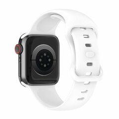 Silikon-Sportband - Wei&szlig; - Gr&ouml;&szlig;e: M/L - Geeignet f&uuml;r Apple Watch 44mm / 45mm / 46mm / 49mm