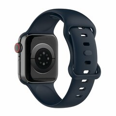 Silikon-Sportband - Dunkelblau - Gr&ouml;&szlig;e: M/L - Passend f&uuml;r Apple Watch 44mm / 45mm / 46mm / 49mm