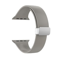 Silikonarmband - Faltschlie&szlig;e - Grau - Geeignet f&uuml;r Apple Watch 38mm / 40mm / 41mm / 42mm