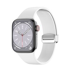 Silikonarmband - Faltschlie&szlig;e - Wei&szlig; - Geeignet f&uuml;r Apple Watch 38mm / 40mm / 41mm / 42mm