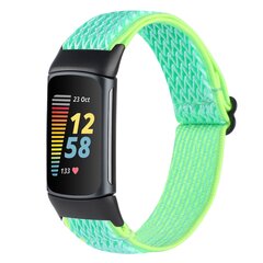 FitBit Charge 5 &amp; 6 Elastisches Solo-Schleifen-Nylonband - Mintgr&uuml;n