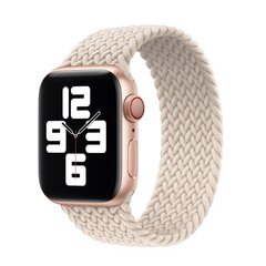 Geflochtenes Solo Loop Nylonband - Gr&ouml;&szlig;e: S - Polarstern / Starlight - Geeignet f&uuml;r Apple Watch 44mm / 45mm / 49mm