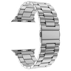 Stahlgliederarmband - Silber - Geeignet f&uuml;r Apple Watch 38mm / 40mm / 41mm / 42mm