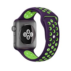 Sportarmband - Gr&ouml;&szlig;e: M/L - Lila + Gr&uuml;n - Geeignet f&uuml;r Apple Watch 44mm / 45mm / 46mm / 49mm