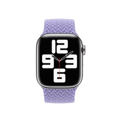 Geflochtenes Solo Loop Nylonband - Gr&ouml;&szlig;e: S - Flieder - Geeignet f&uuml;r Apple Watch 38mm / 40mm / 41mm