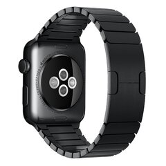 Gliederarmband Edelstahlband - Schwarz - Geeignet f&uuml;r Apple Watch 38mm / 40mm / 41mm / 42mm
