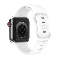 Silikon-Sportband - Wei&szlig; - Gr&ouml;&szlig;e: S/M - Geeignet f&uuml;r Apple Watch 44mm / 45mm / 46mm / 49mm