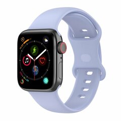 Silikon-Sportband - Gr&ouml;&szlig;e: M/L - Hellviolett - Geeignet f&uuml;r Apple Watch 38mm / 40mm / 41mm / 42mm