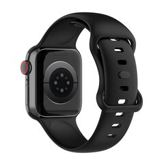Silikon-Sportband - Schwarz - Gr&ouml;&szlig;e: M/L - Geeignet f&uuml;r Apple Watch 38mm / 40mm / 41mm / 42mm