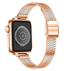 Edelstahl Slim Fit Armband - Champagner Gold - Geeignet f&uuml;r Apple Watch 38mm / 40mm / 41mm / 42mm