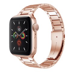 Gliederarmband aus Stahl - Champagner Gold - Geeignet f&uuml;r Apple Watch 44mm / 45mm / 46mm / 49mm