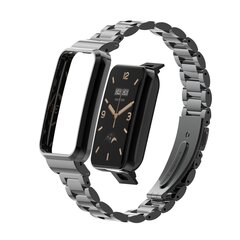 Metallgliederband mit Geh&auml;use - Schwarz - Xiaomi Smart band 7 Pro
