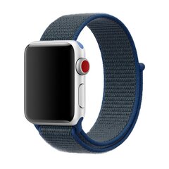 Sport Loop Armband - Dunkelblau mit gr&uuml;n - Geeignet f&uuml;r Apple Watch 38mm / 40mm / 41mm / 42mm