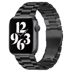 Stahlgliederarmband - Schwarz - Geeignet f&uuml;r Apple Watch 44mm / 45mm&nbsp;/ 46mm / 49mm