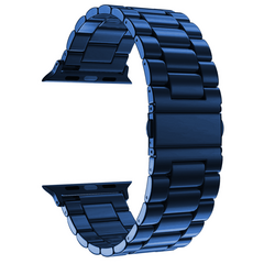 Stahlgliederarmband - Dunkelblau - Passend f&uuml;r Apple Watch 44mm / 45mm / 46mm / 49mm