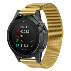 Milanaise Armband - Gold - Large - Garmin Fenix 7X / 6X / 5X