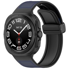 Hybrid Leder + Silikonband - Dunkelblau - Samsung Galaxy Watch Ultra 47mm