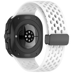 D-Buckle Silikon-Sportband - Wei&szlig; - Samsung Galaxy Watch Ultra 47mm