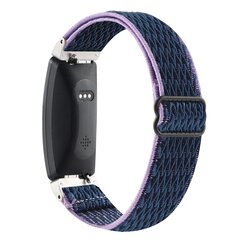 FitBit Inspire 2 &amp; Ace 3 Elastisches Solo-Schleifen-Nylonband - Dunkelblau mit Lila